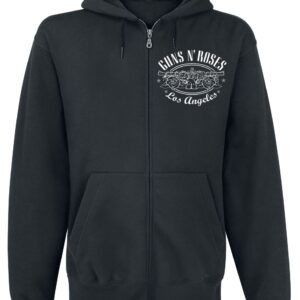 Guns N' Roses Hoodie Jacket Paradise City Label S to XXL for Men black