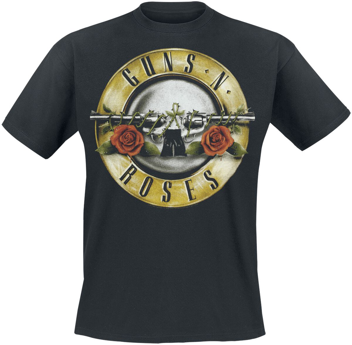 Guns N' Roses T-Shirt Distressed Bullet S to 4XL black