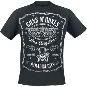 Guns N' Roses T-Shirt Paradise City Label S to 4XL for Men black