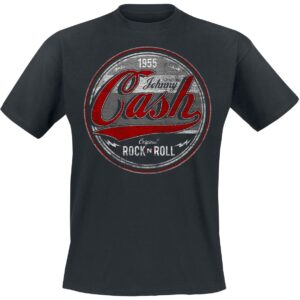 Johnny Cash T-Shirt Original Rock n Roll Red/Grey S to 4XL for Men black