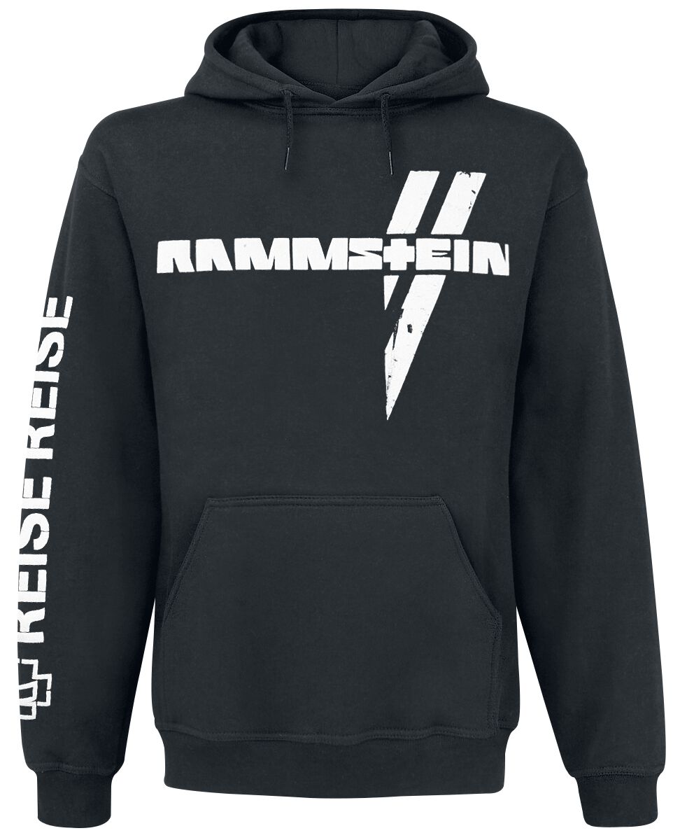 Rammstein Hoodie White Cross M to XXL for Men black