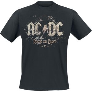 AC/DC T-Shirt Rock Or Bust S to 5XL for Men black