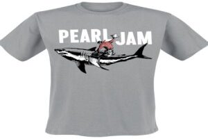 Pearl Jam T-Shirt Shark Cowboy S to XXL for Men grey