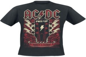 AC/DC T-Shirt PWRUP Guitar S to 5XL for Men black
