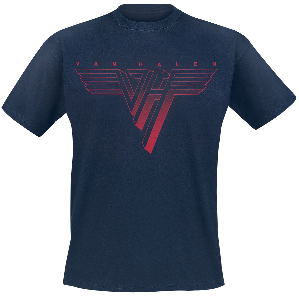 Van Halen T-Shirt Classic Red Logo S to 3XL for Men navy