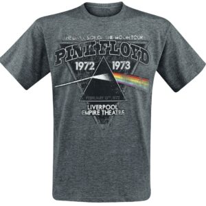 Pink Floyd T-Shirt The Dark Side Of The Moon Liverpool 1972 S to XXL for Men mottled grey
