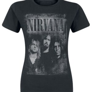 Nirvana T-Shirt Faded Faces S to XL for Women black