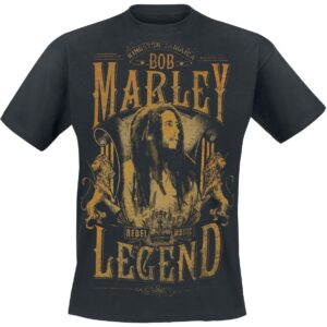 Bob Marley T-Shirt Rebel Legend S to 5XL for Men black