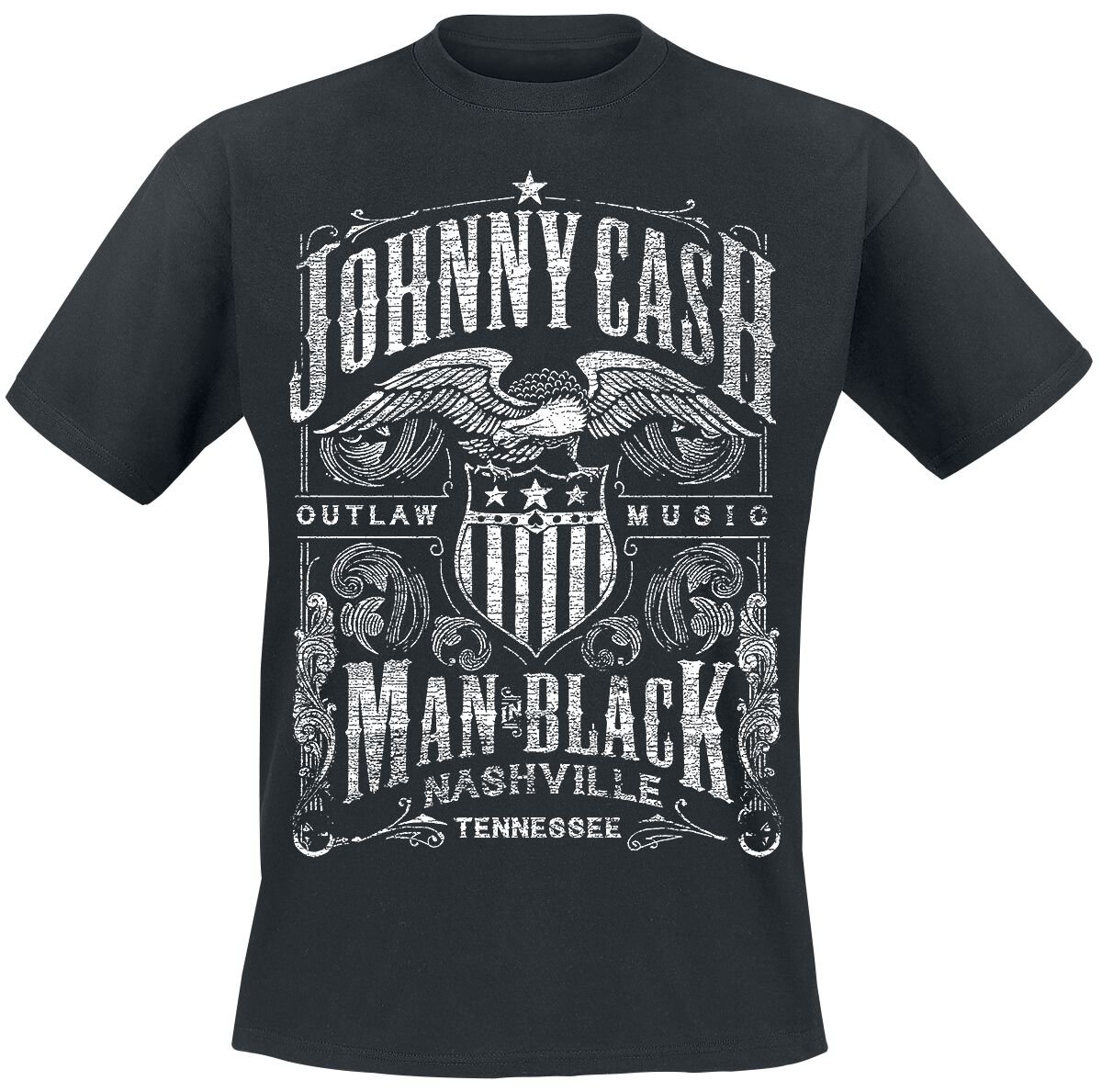 Johnny Cash T-Shirt Outlaw Music M to 5XL for Men black
