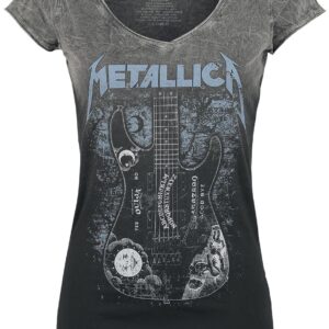 Metallica T-Shirt Ouija Guitar S to 4XL for Women black-grey