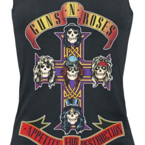 Guns N' Roses Top Appetite For Destruction M to XXL for Women black