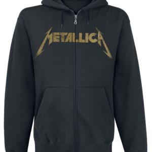 Metallica Hoodie Jacket Hetfield Iron Cross Guitar S to XXL for Men black