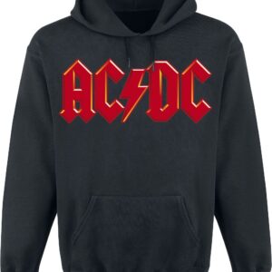 AC/DC Hoodie Red Logo S to XL for Men black