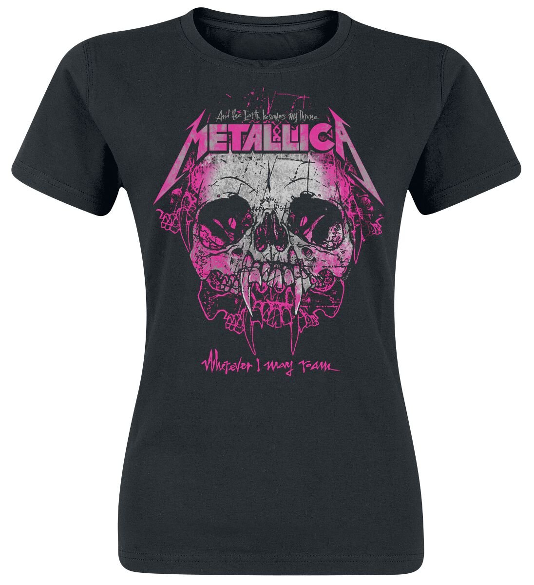 Metallica T-Shirt Wherever I May Roam S to XXL for Women black