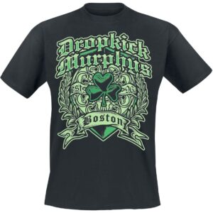 Dropkick Murphys T-Shirt Boston Irish Heart S to 5XL for Men black