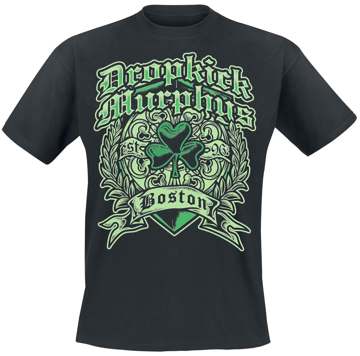 Dropkick Murphys T-Shirt Boston Irish Heart S to 5XL for Men black