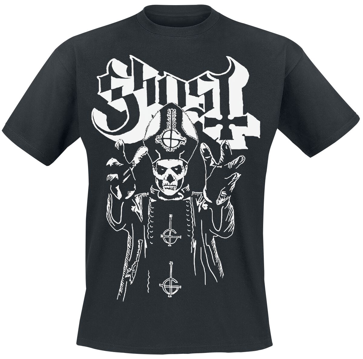 Ghost T-Shirt Pope's Wrath S to 4XL for Men black