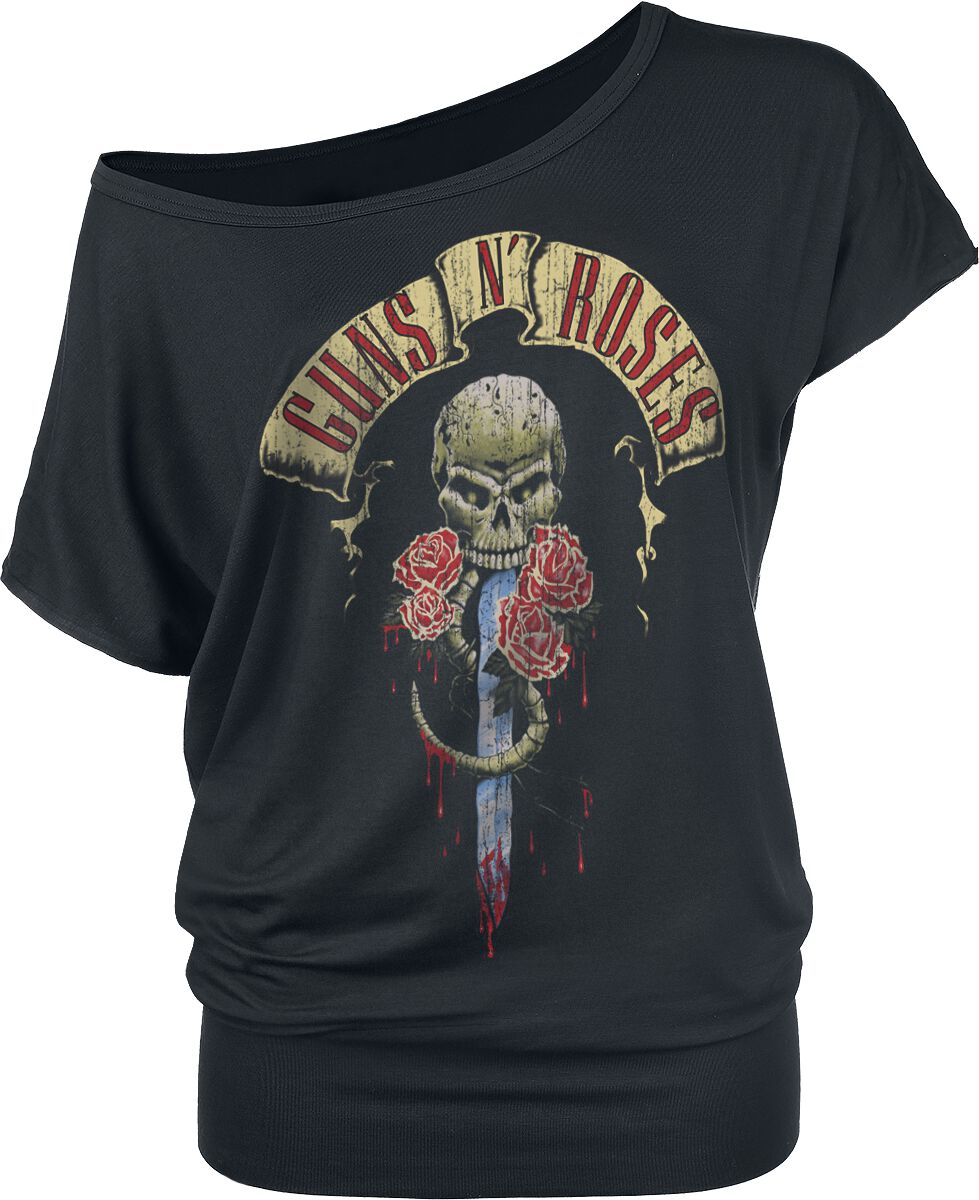 Guns N' Roses T-Shirt Dripping Dagger S to XXL for Women black