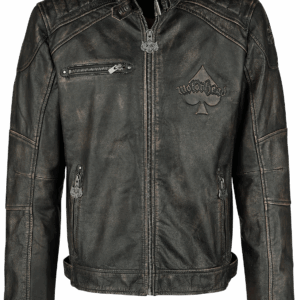 Motorhead Leather Jacket England M to 4XL for Men black