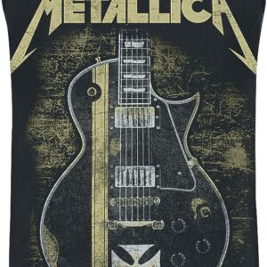 Metallica Tanktop Hetfield Iron Cross Guitar S to XXL for Men black