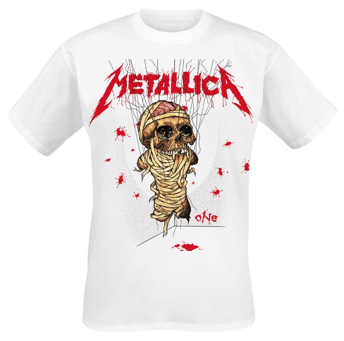 Metallica T-Shirt One Landmine S to 3XL for Men white