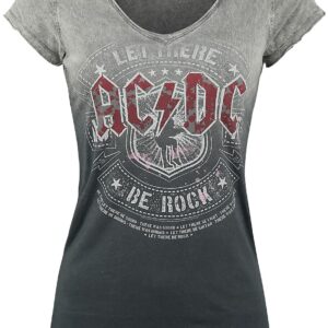 AC/DC T-Shirt Let there be Rock S to 4XL for Women grey-dark grey