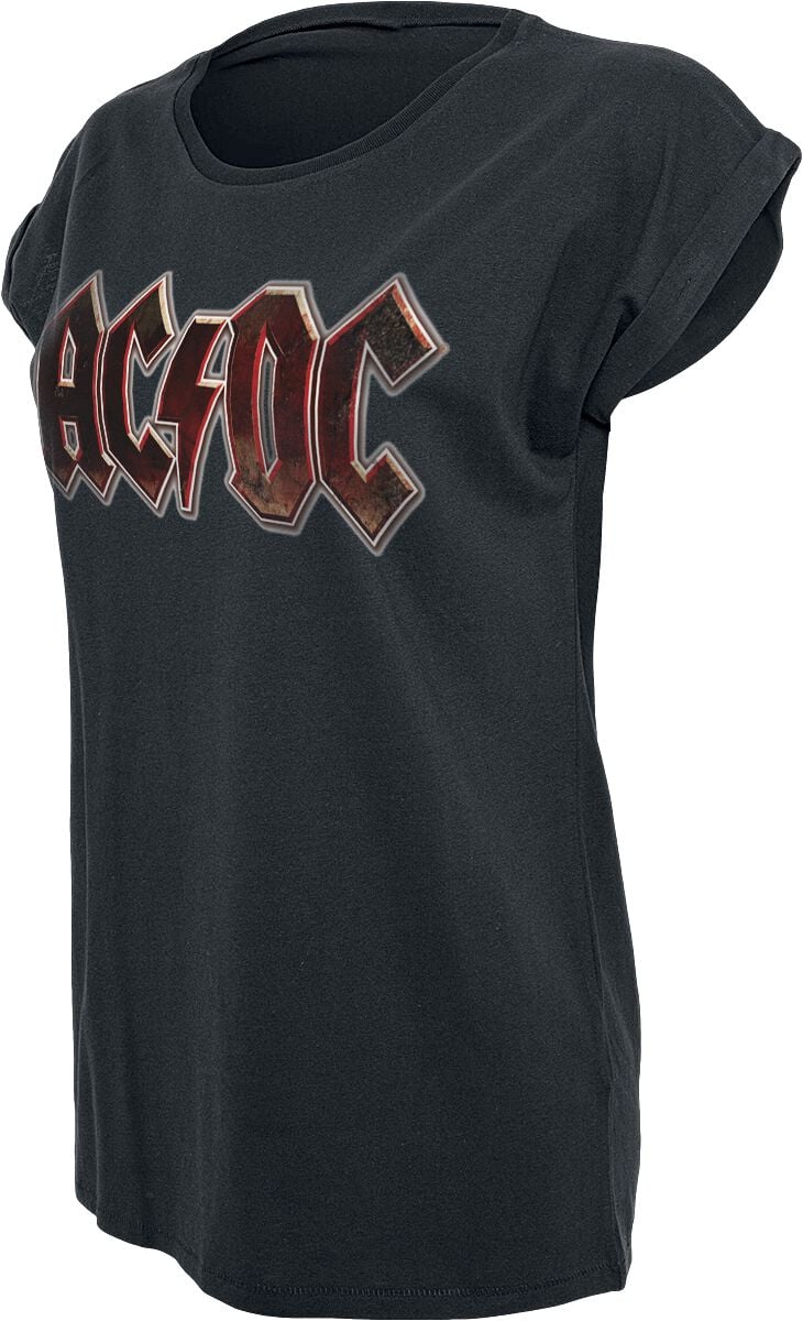 AC/DC T-Shirt Voltage Logo S to XL for Women black