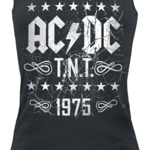 AC/DC Top T.N.T. 1975 S to XXL for Women black