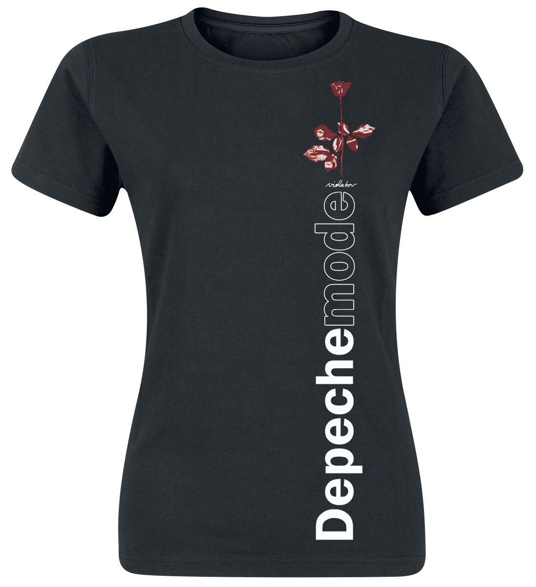 Depeche Mode T-Shirt Violator Side Rose S to XXL for Women black