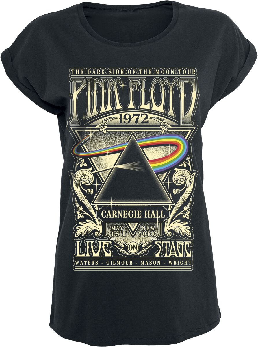 Pink Floyd T-Shirt The Dark Side Of The Moon Live On Stage 1972 S to 5XL for Women black