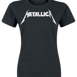 Metallica T-Shirt Textured Logo S to XXL for Women black