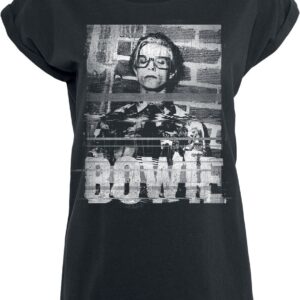 David Bowie T-Shirt Glitchy S to XL for Women black
