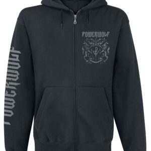 Powerwolf Hoodie Jacket Crest Metal Is Religion M to XXL for Men black