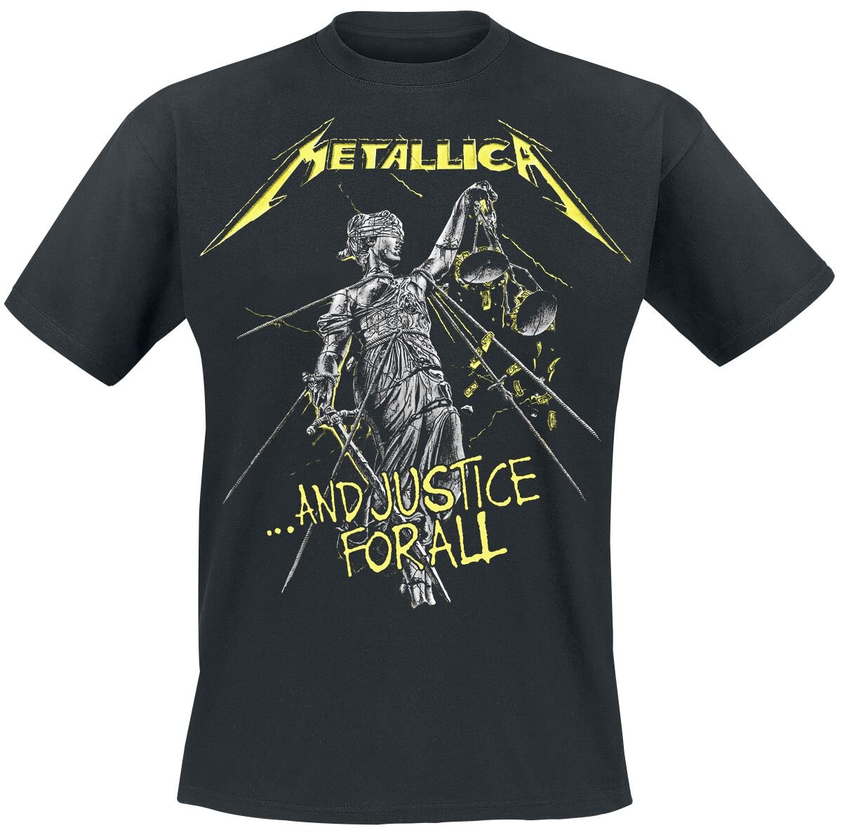 Metallica T-Shirt ...And Justice For All Tracklist S to 5XL black