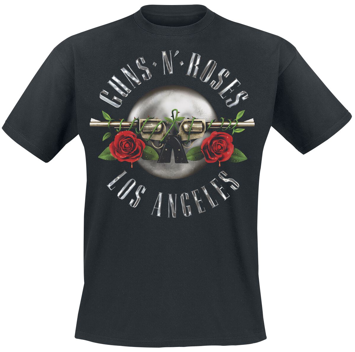 Guns N' Roses T-Shirt Los Angeles Seal S to 5XL for Men black