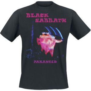 Black Sabbath T-Shirt Paranoid Tracklist S to XXL for Men black