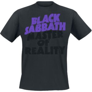 Black Sabbath T-Shirt Master Of Reality Tracklist S to XXL for Men black