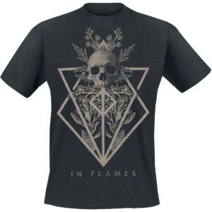 In Flames T-Shirt Skull S to 4XL for Men black