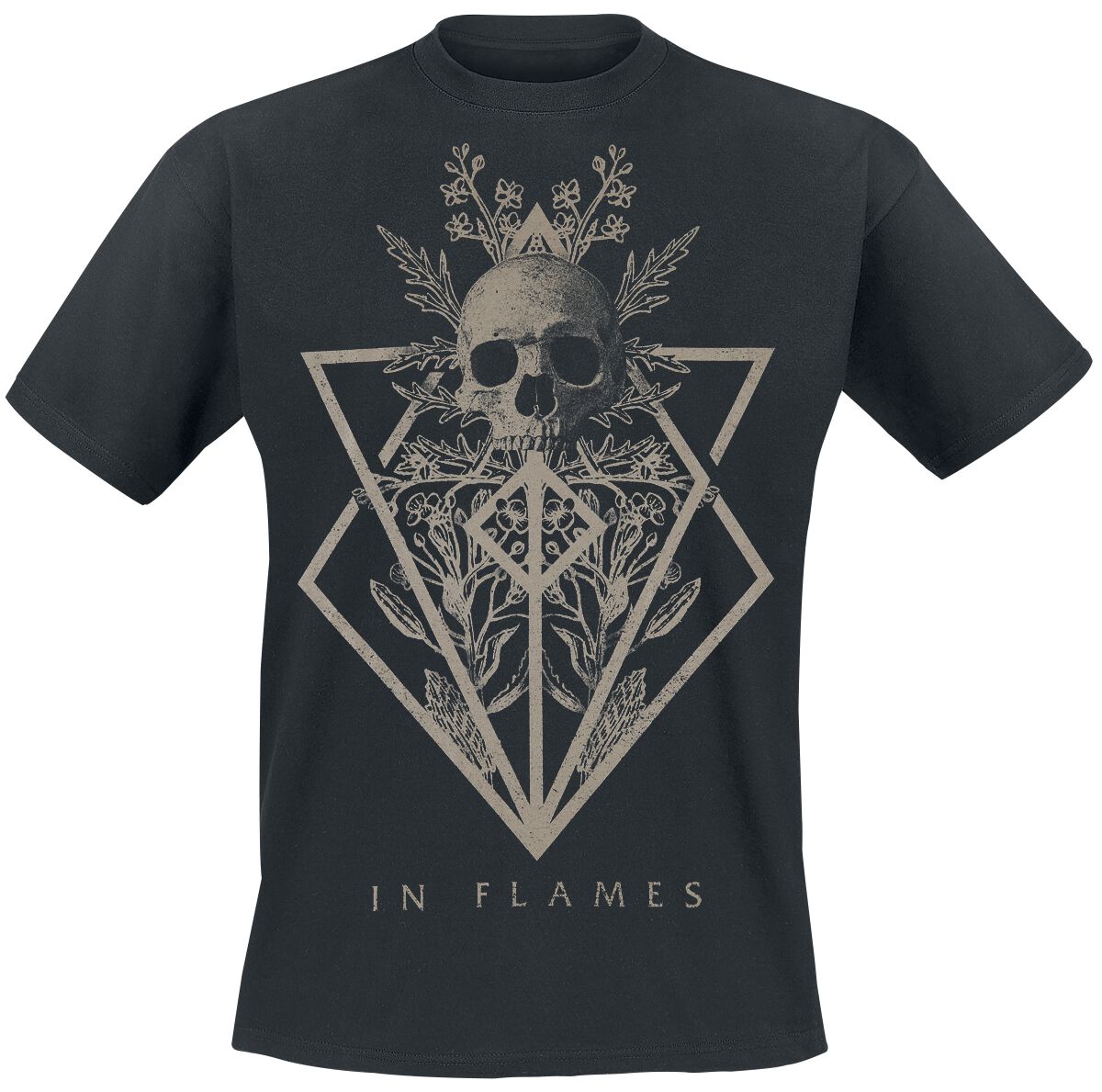 In Flames T-Shirt Skull S to 4XL for Men black
