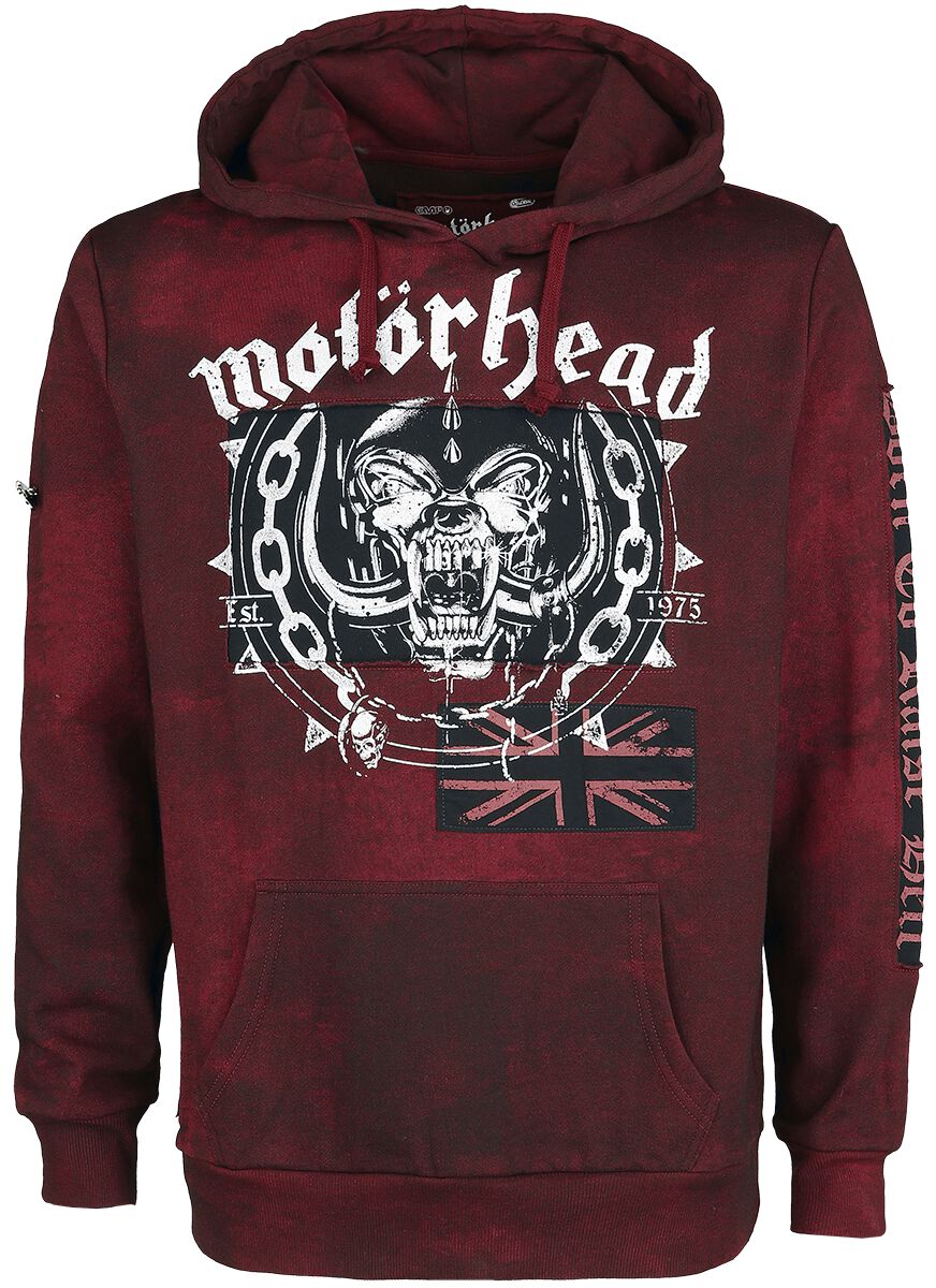 Motorhead Hoodie EMP Signature Collection S to L for Men burgundy