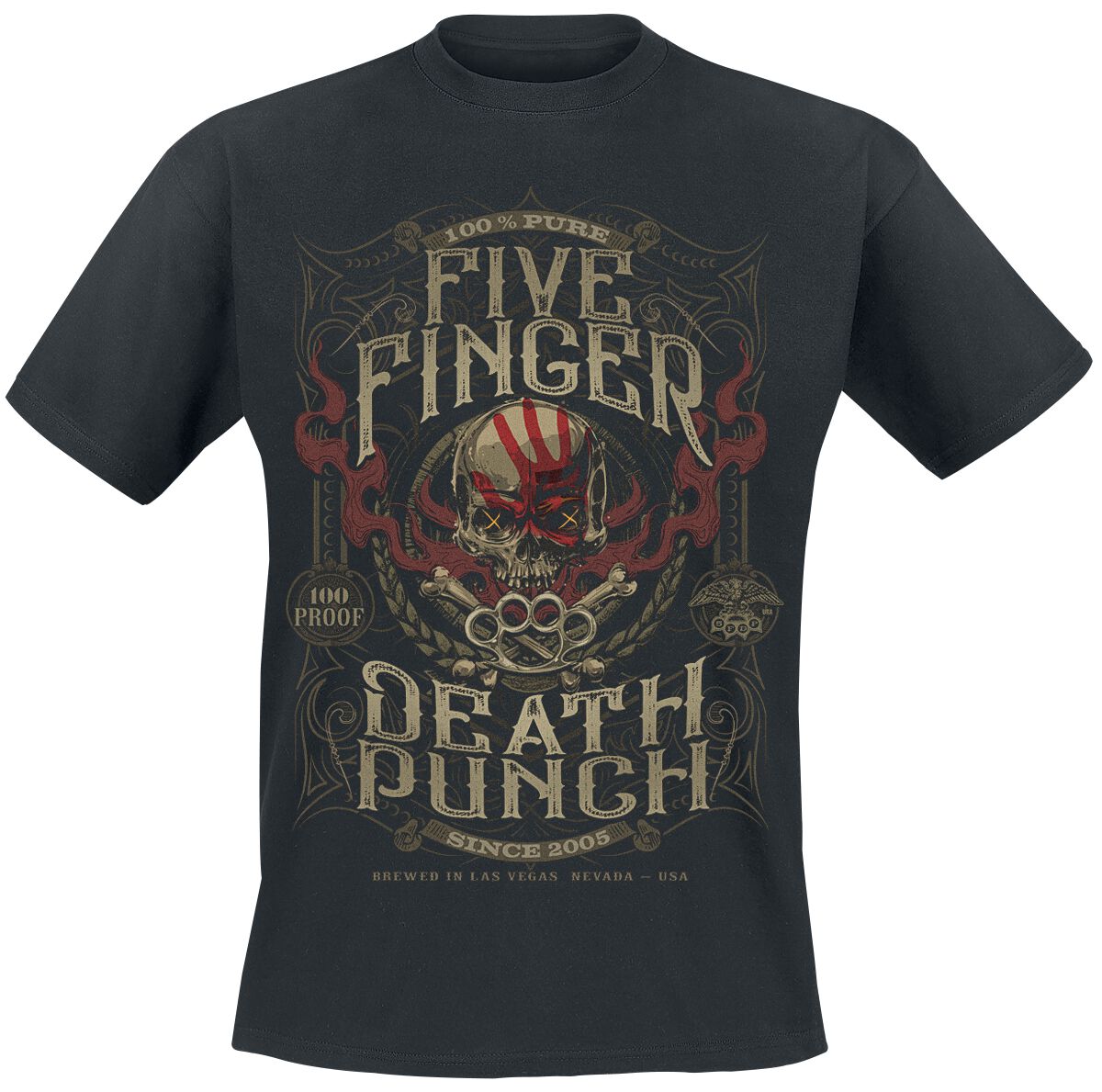 Five Finger Death Punch T-Shirt 100 Proof T-shirt S to 5XL for Men black