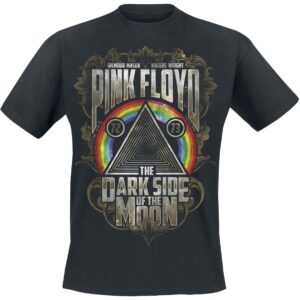 Pink Floyd T-Shirt Dark Side Gold Leaves S to XXL for Men black