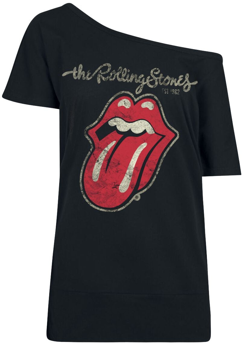The Rolling Stones T-Shirt Plastered Tongue S to 5XL for Women black