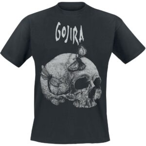 Gojira T-Shirt Moth Skull S to XXL for Men black
