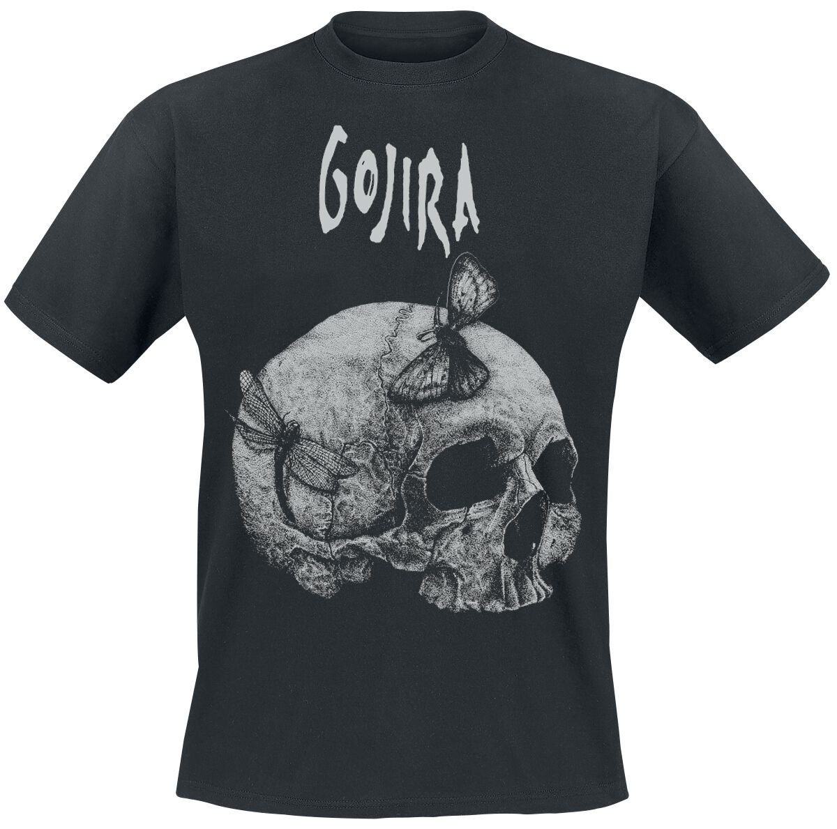 Gojira T-Shirt Moth Skull S to XXL for Men black