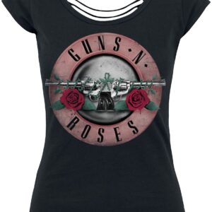 Guns N' Roses T-Shirt Pink Bullet S to XL for Women black