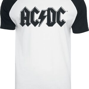 AC/DC T-Shirt Black Logo S to 3XL for Men white-black