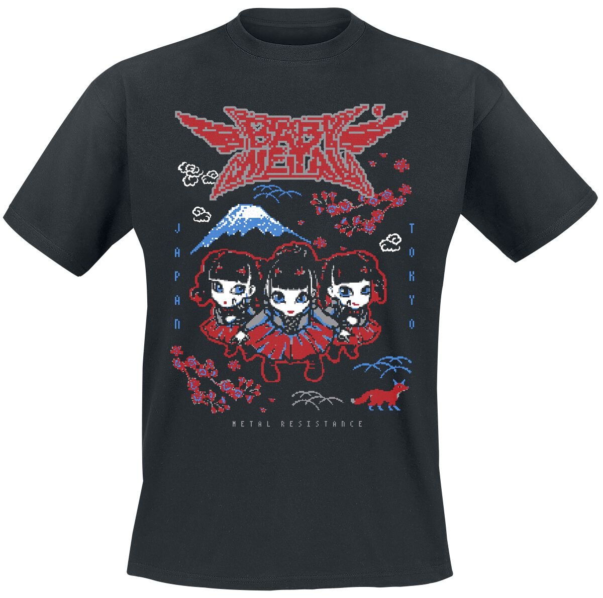Babymetal T-Shirt Pixel Tokyo S to L for Men black