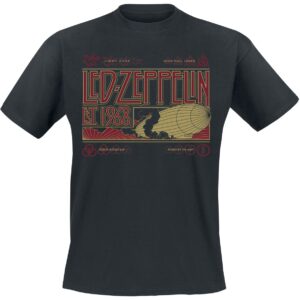 Led Zeppelin T-Shirt Zeppelin & Smoke M to 3XL for Men black