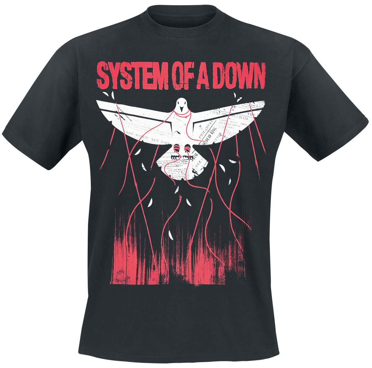 System Of A Down T-Shirt Dove Overcome S to XXL for Men black